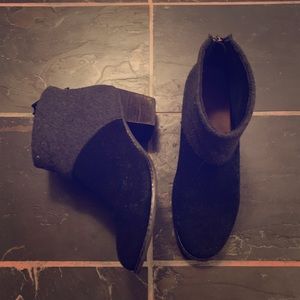 Women’s Tom’s Booties, Black/Grey, 6.5